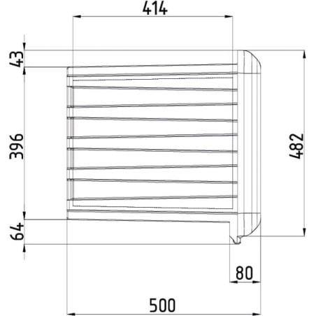 Toolbox 500x685x500mm, 109l capacity, black plastic, ARKA by Daken - DK81005