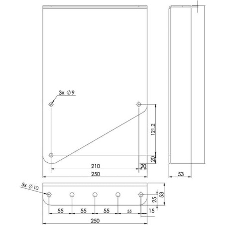 Hot galvanized steel brackets with coated fixing kit - DK88532