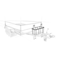 Bracket set for A frame drawbar - DK88301