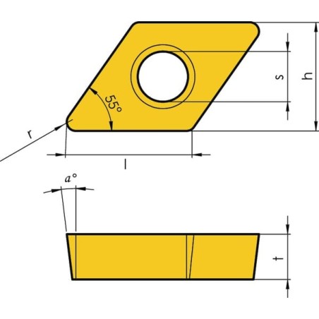 Turning insert DCGT 070204 10x - DCGT070204ALK1010