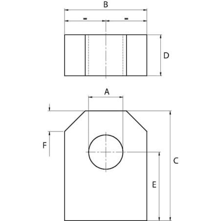 Mount strip 40x25 - 60 - diameter 16 - DC39BEVQ040