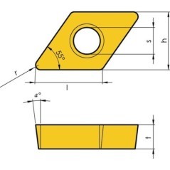 Turning insert DNMG 150608 10x - DNMG150608MMIT1601