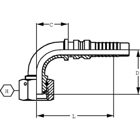 Insert 4SH-DN25-1 inch BSP-90 stopni - DKRH251690