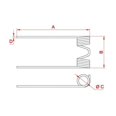 Sprężyna wertykulatora AS 41 - E04179ASM