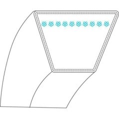 V-belt 9.7x875Lw DIN7753 - E06255ASM