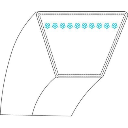 V-belt 9.7x875Lw DIN7753 - E06255ASM