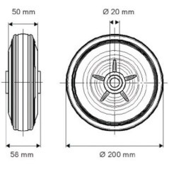 Wheel 200 mm - DVR200502058