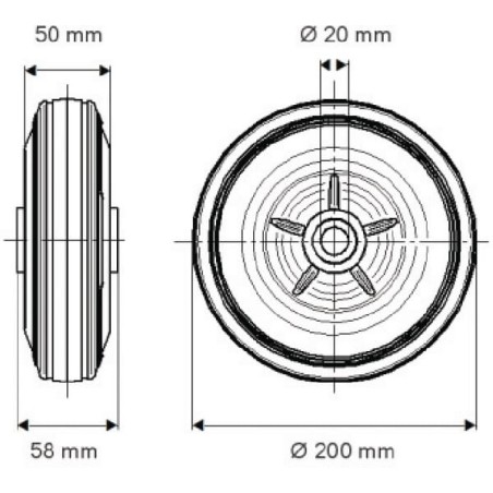 Wheel 200 mm - DVR200502058