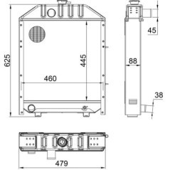 E1824627M93N Kramp, Radiator 