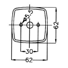 Lichtscheibe weiss Geka - EPL62