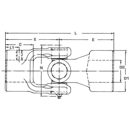 Nabengelenke D25 L120 - EDS08065121