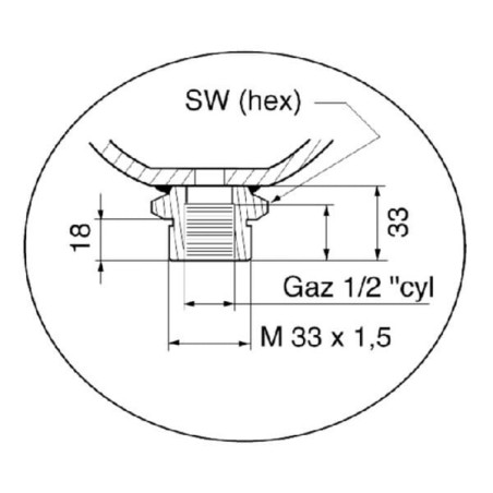 Akumulator membranowy spawany typ ELM Parker, 1.4 l 35 bar - ELM1435090CFP0035
