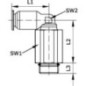 Elbow push-in fitting 6x1/4 inch - ECSSL614B