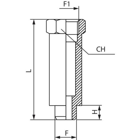 Extended connector - ECFM18L45