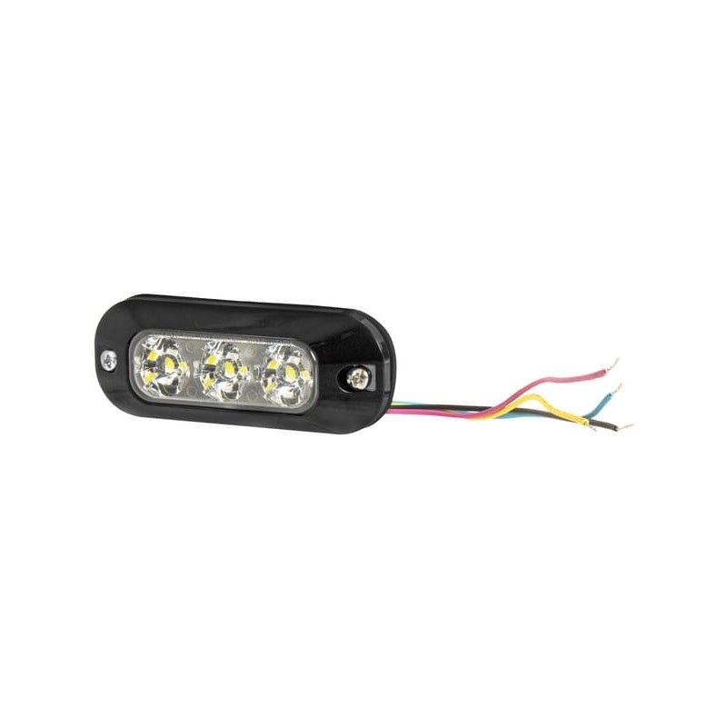 Lampa ostrzegawcza 3 LED 12/24V pomarańczowa - ED3703A