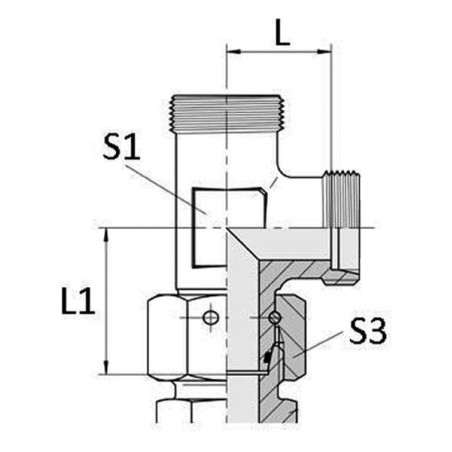 Drehbares T-Stück 6L - ELSD6LKR