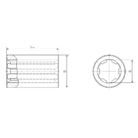 Profilbuchse DIN 5463 - EDS62125B
