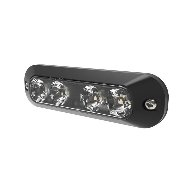 Lampa ostrzegawcza 4 LED 12/24V pomarańczowa - ED3704A
