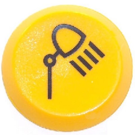 Push switch, Lights, round, yellow - EL514101