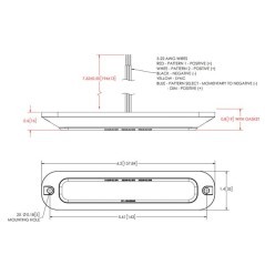 Lampa ostrzegawcza 6 LED 12/24V pomarańczowa - ED3705AMB