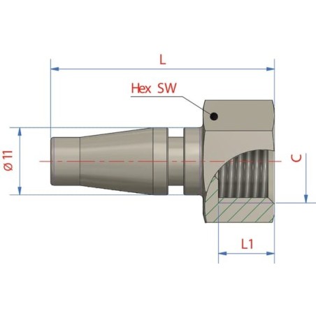 Stecknippel IG BSP 1/4 Zoll - ESBI14NIS