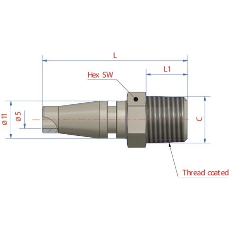 Stecknippel AG BSP 1/4 Zoll - ESBI14NAS
