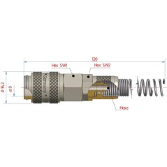 Quick-release coupling with spring guard 4x6mm - ESMN4TQF