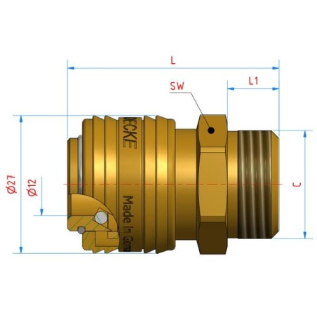 Quick coupler G 1/4 inch male - ES14AAB