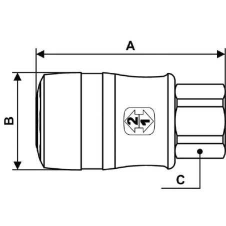 Quick release safety coupling 3/8 inch BSP female thread - ESG071102