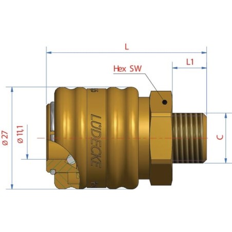 Q-Rel coup with 1/2 inch BSP M/Thd - ESO12A