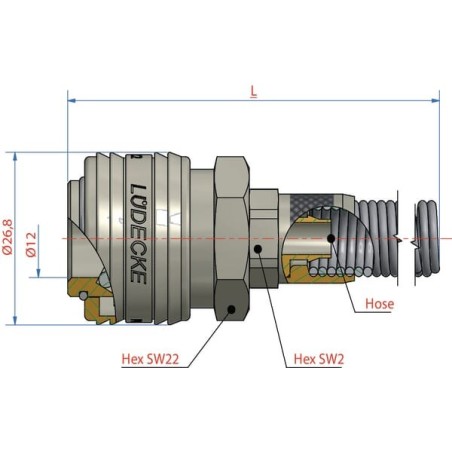 Quick-release coupling./spr. guard 6x8mm - ESN6TQF