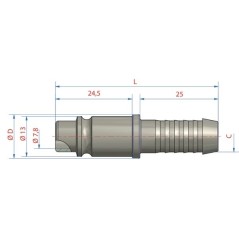 Stecktülle 8mm - ESAC8SS