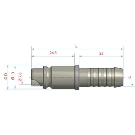 Stecktülle 8mm - ESAC8SS