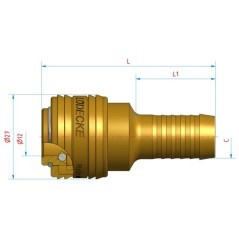 Quick coupler hose end 13 mm - ES13TAB