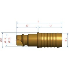 Stecktülle 13mm - ES13S