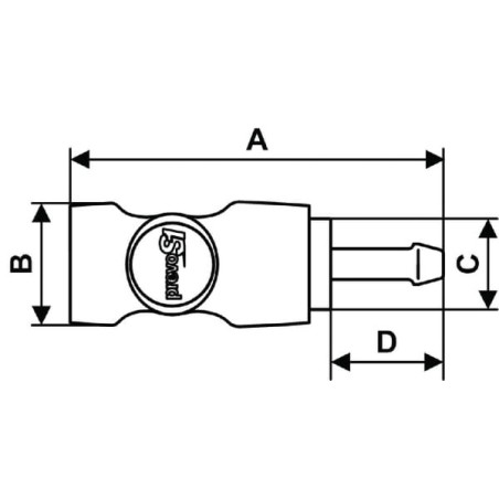 Quick release safety coupling with 13mm hosetail - ESI071813