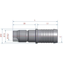 Stecktülle 8mm - ESACG8SS