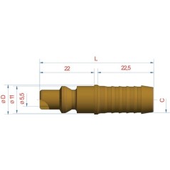 Hydraulic plug/fitting 10 mm - ESO10S