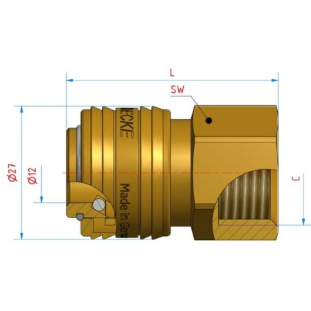 Quick coupler G 1/4 inch female - ES14IAB