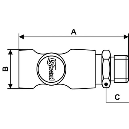 Quick release safety coupling 1/4 inch BSP male thread - ESI071151