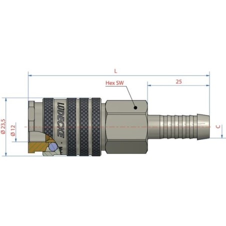 SchnellkupplungTülle 8mm - ESI8T