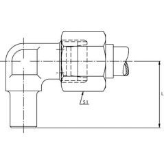 Winkel-Stutzen einstellbar 16S - EWV16S