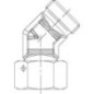 Cutting ring connector 8S , 45 stopni - EVSD8S