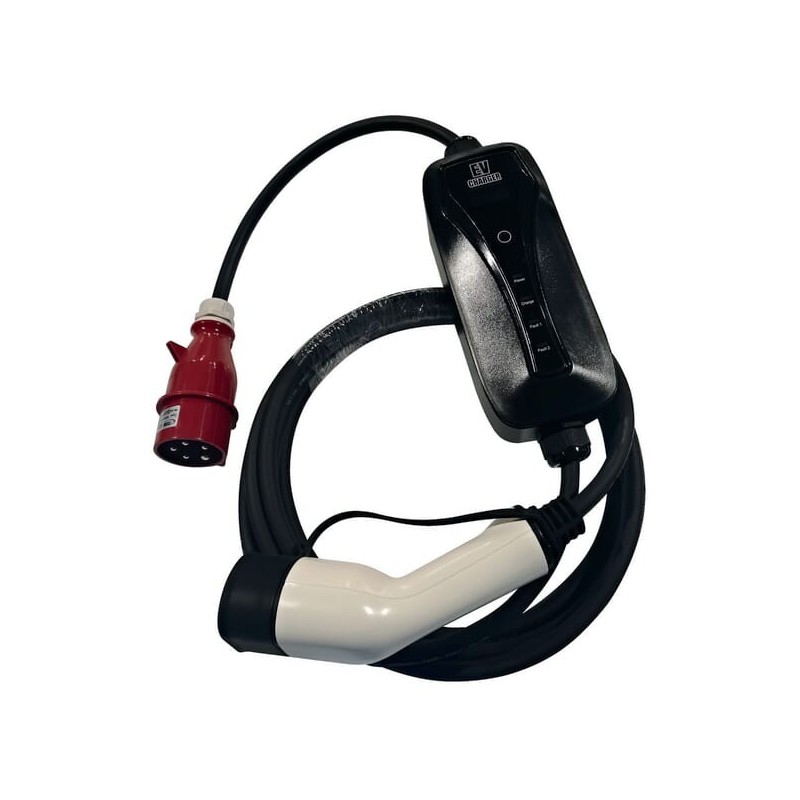 EV charging cable, type 2, CEE plug, 22 kW, 32A, 5m - EVC221345