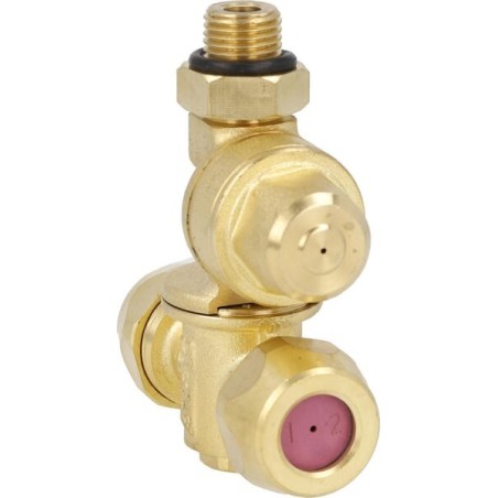 Double brass nozze holder ceramic plate - F20002