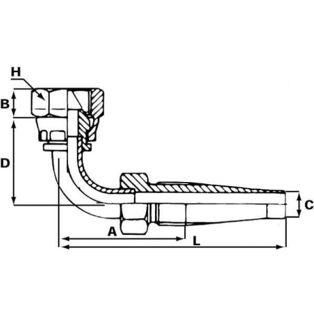 Schraubarmatur 1/4 - F6490