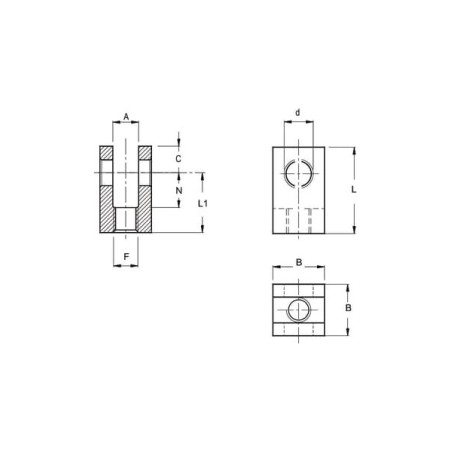 Gewindegabel 65x40x40 - FF1702