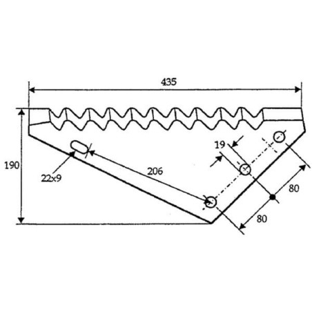 Serrated Feeder wagon knife - FM15133
