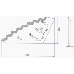 Feeder wagon knife - FM01625