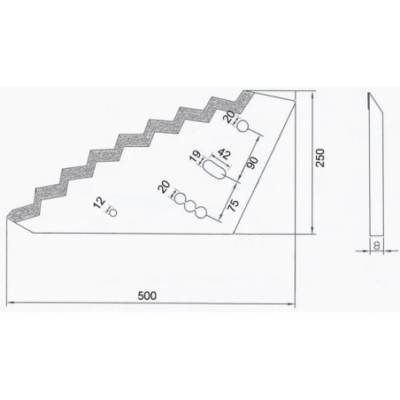 Feeder wagon knife - FM01625